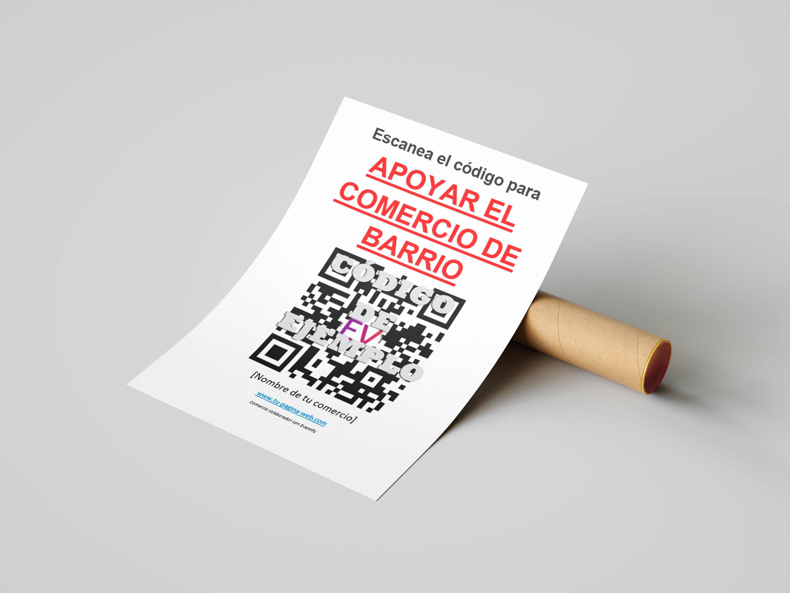 Cartel QR Eventify en color
